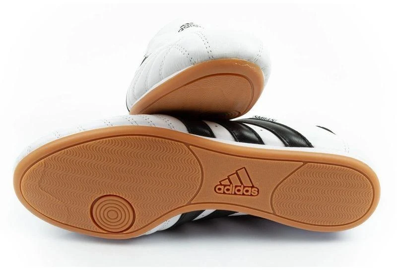Adidas moteriški Taekwondo sportiniai bateliai, balti, odiniai, įsispiriami