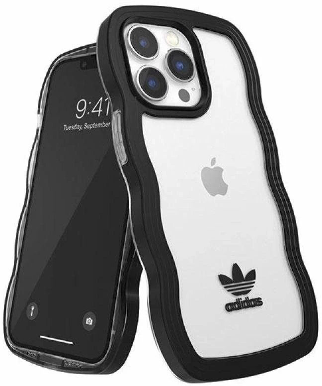 Adidas OR Wavy Dėklas iPhone 13 Pro/13 6,1″ juodos spalvos-skaidrus 51900