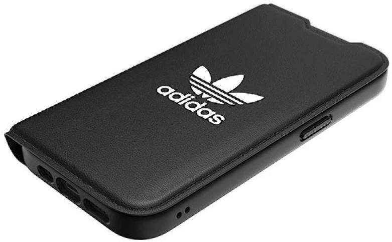 Adidas OR Booklet Dėklas BASIC Apple iPhone 14Pro 6.1″ juodos spalvos baltos spalvos 50182