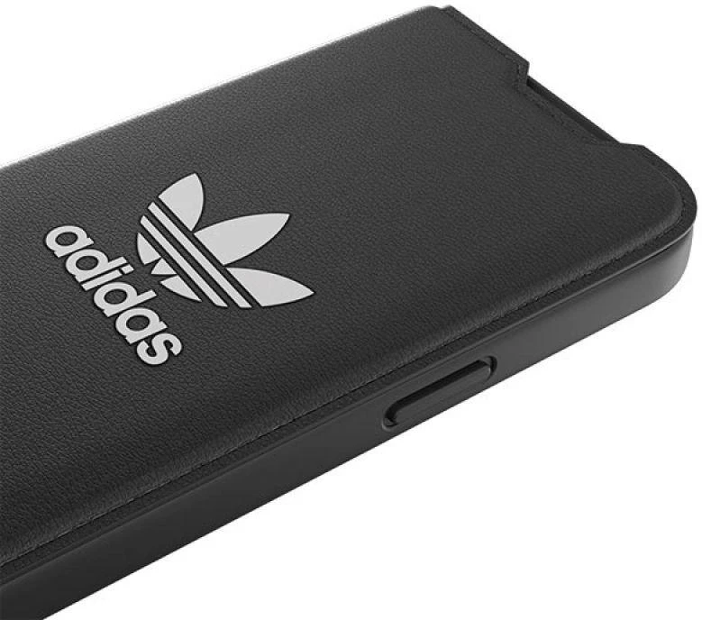 Adidas OR Booklet Dėklas BASIC Apple iPhone 14Pro 6.1″ juodos spalvos baltos spalvos 50182