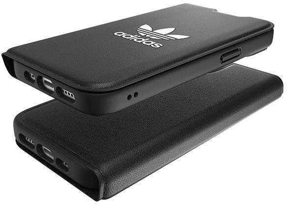 Adidas OR Booklet Dėklas BASIC Apple iPhone 14/ 15 / 13 6.1″ juodos spalvos baltos spalvos 50181