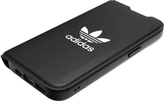 Adidas OR Booklet Dėklas BASIC Apple iPhone 14/ 15 / 13 6.1″ juodos spalvos baltos spalvos 50181