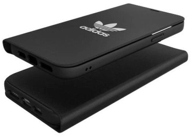 Adidas OR Booklet Dėklas BASIC Apple iPhone 12 Pro Max 6,7″ juodos spalvos baltos spalvos 42228