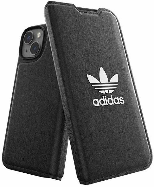 Adidas OR Booklet Dėklas BASIC iPhone 14/ 15 / 13 6.1″ juodos spalvos baltos spalvos 50181