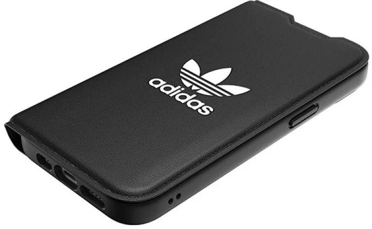 Adidas OR Booklet Dėklas BASIC iPhone 14/ 15 / 13 6.1″ juodos spalvos baltos spalvos 50181