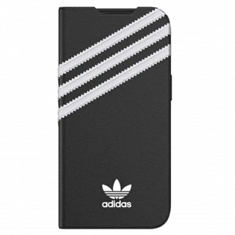 Adidas OR Booklet Dėklas PU Apple iPhone 13 Pro/ 13 6,1″ juodos spalvos baltos spalvos 47112
