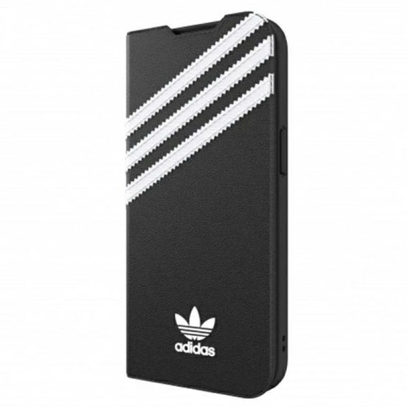 Adidas OR Booklet Dėklas PU Apple iPhone 13 Pro/ 13 6,1″ juodos spalvos baltos spalvos 47112