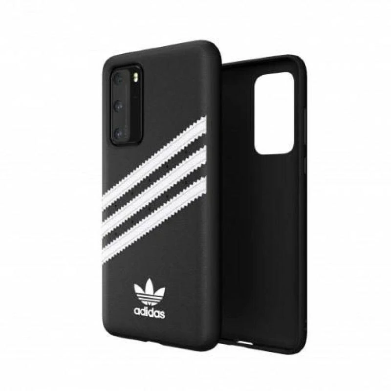 Dėklas Adidas OR Moulded PU SS20 Huawei P40 juodos spalvos baltas 39061