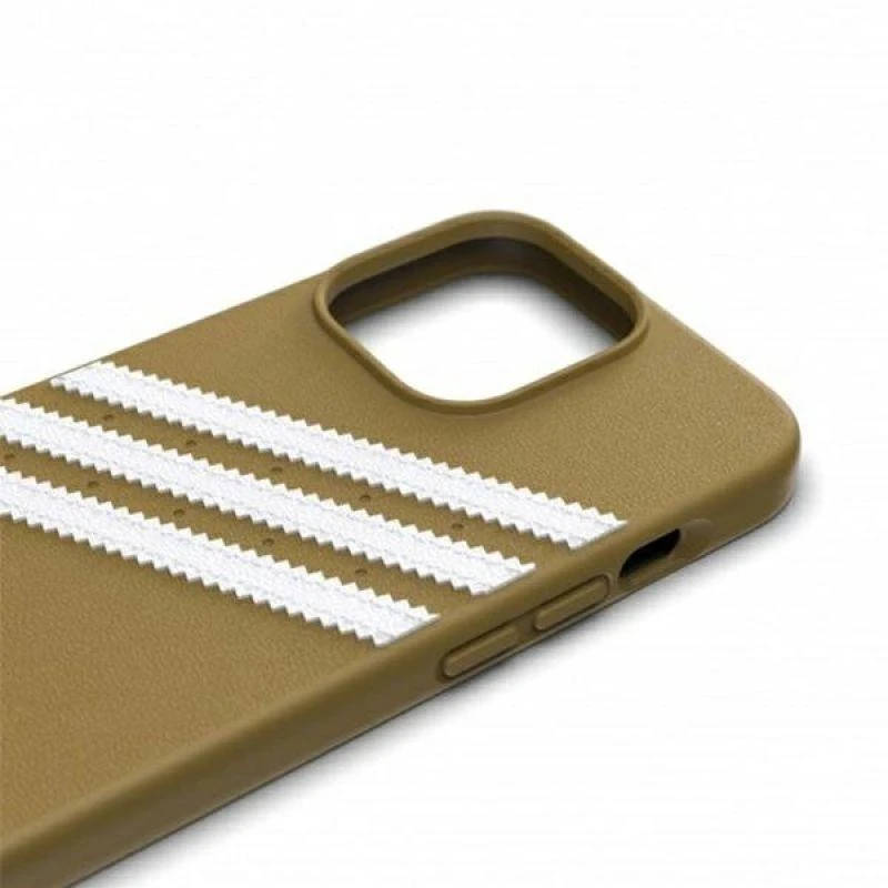 Dėklas Adidas OR Moulded PU Apple iPhone 13 Pro / 13 6,1" smėlio-auksinis 47806
