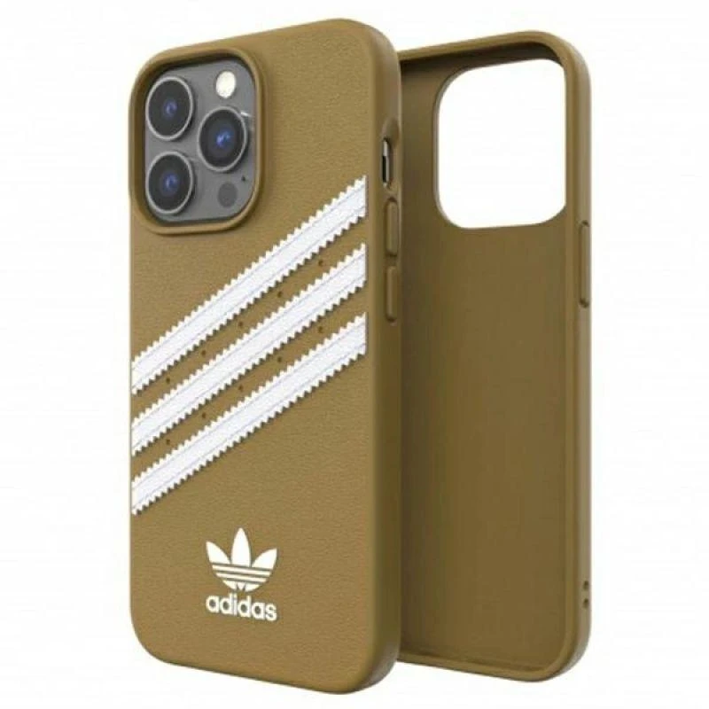Dėklas Adidas OR Moulded PU Apple iPhone 13 Pro / 13 6,1" smėlio-auksinis 47806