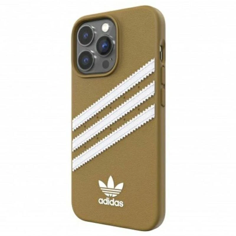 Dėklas Adidas OR Moulded PU Apple iPhone 13 Pro / 13 6,1" smėlio-auksinis 47806