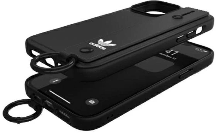 Adidas OR Hand Strap dėklas Apple iPhone 13 ProMax 6,7″ juodos spalvos 47139
