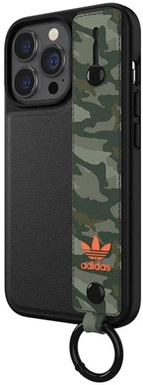 Adidas OR Hand Strap dėklas Apple iPhone 13 Pro/13 6,1″ juodos spalvos-žalios spalvos 47111