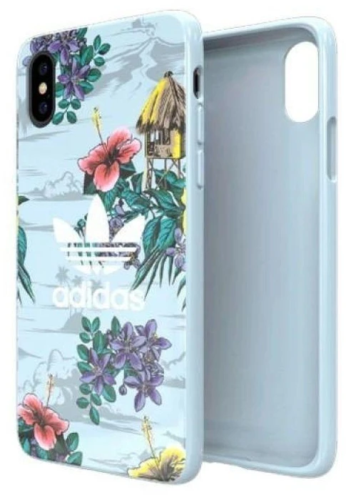 Apple iPhone X / XS Adidas OR Snap dėklas Floral pilkos spalvos