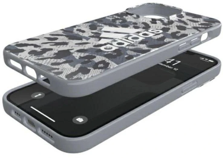 Apple iPhone 13 Pro Max Adidas OR Snap dėklas Leopard pilkos spalvos