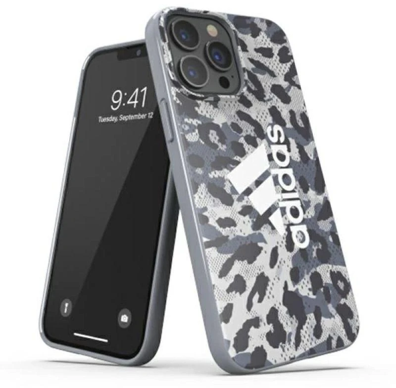 Apple iPhone 13 Pro Max Adidas OR Snap dėklas Leopard pilkos spalvos