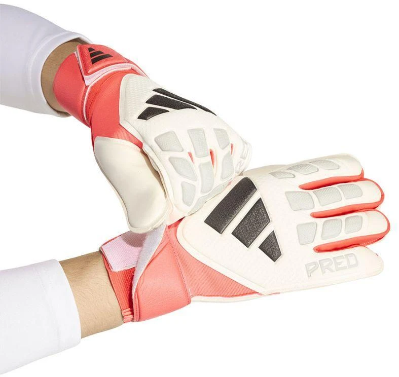 adidas Predator Match vartininko pirštinės baltos ir raudonos KA7783