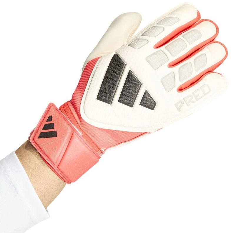 adidas Predator Match vartininko pirštinės baltos ir raudonos KA7783