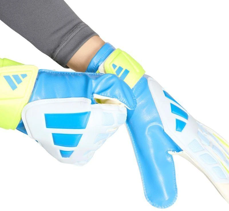 adidas Predator Training vaikiškos vartininko pirštinės baltos, geltonos ir mėlynos KA7793