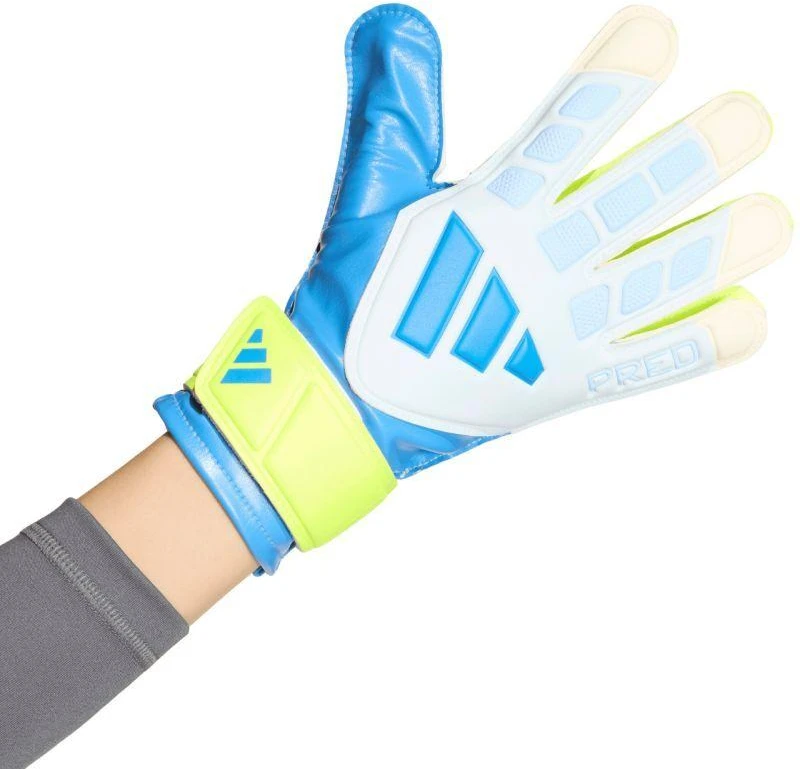 adidas Predator Training vaikiškos vartininko pirštinės baltos, geltonos ir mėlynos KA7793