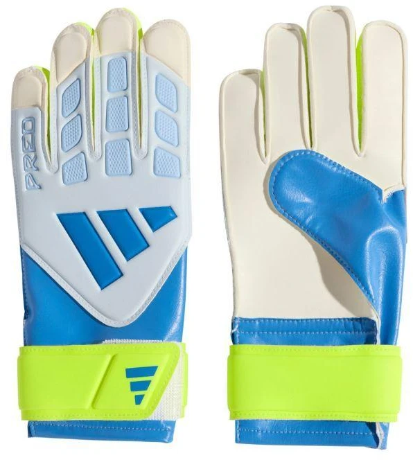adidas Predator Training vaikiškos vartininko pirštinės baltos, geltonos ir mėlynos KA7793