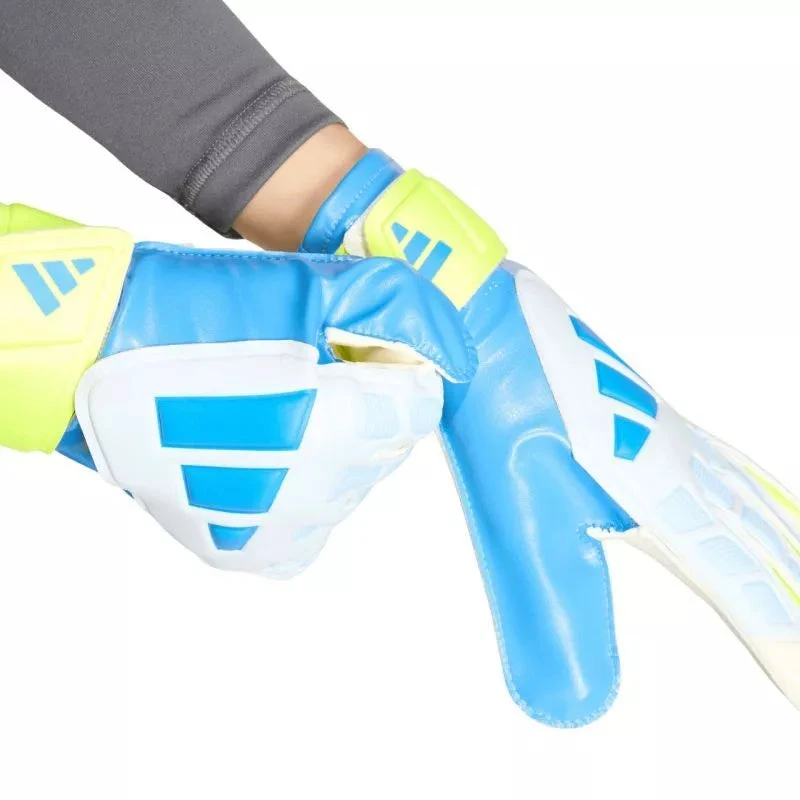 adidas Predator Training vaikiškos vartininko pirštinės baltos, geltonos ir mėlynos KA7793