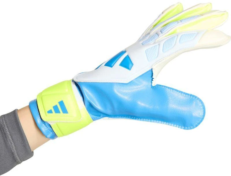 adidas Predator Training vaikiškos vartininko pirštinės baltos, geltonos ir mėlynos KA7793