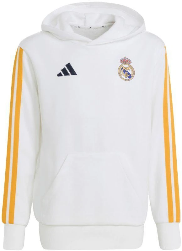 „adidas Real Madrid“ vaikiškas džemperis su gobtuvu, baltas, KG2953