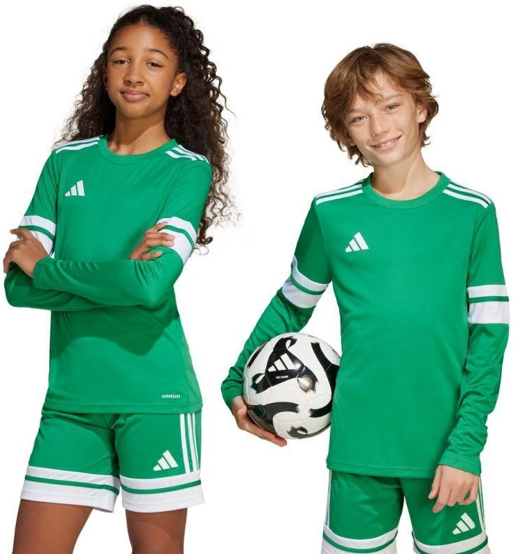 adidas Squadra 25 marškinėliai ilgomis rankovėmis vaikams žali JN7491