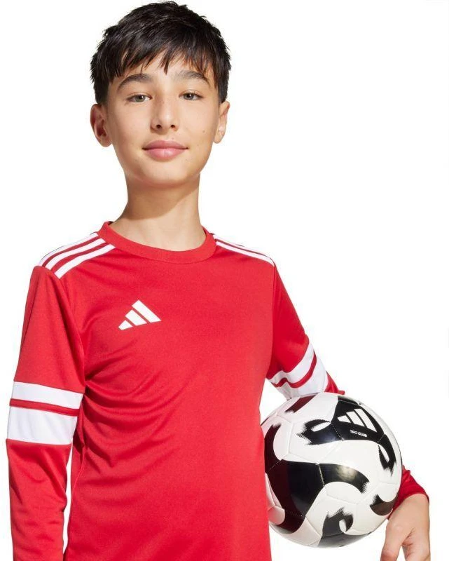 adidas Squadra 25 Vaikiškas džersis ilgomis rankovėmis, raudonas ir baltas JJ0041