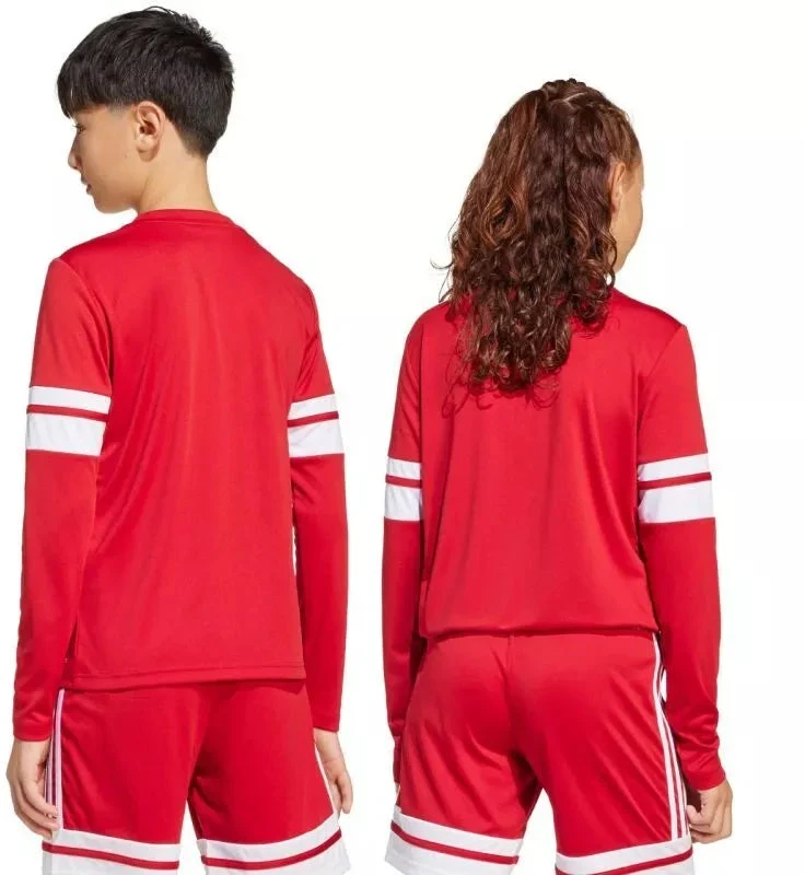 adidas Squadra 25 Vaikiškas džersis ilgomis rankovėmis, raudonas ir baltas JJ0041