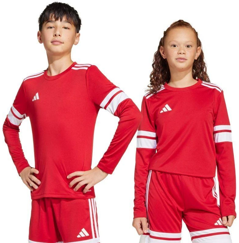 adidas Squadra 25 Vaikiškas džersis ilgomis rankovėmis, raudonas ir baltas JJ0041