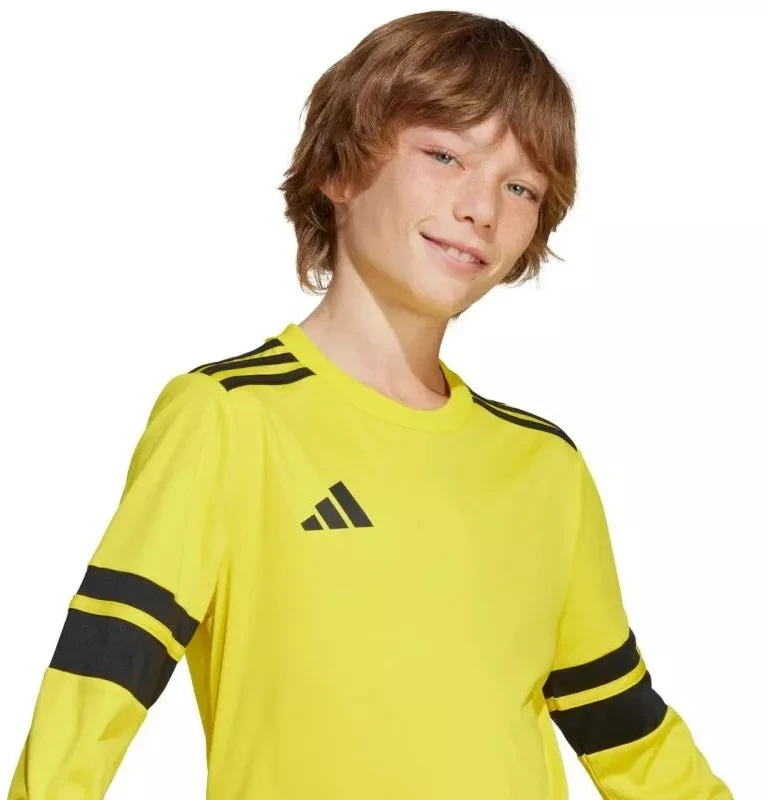 adidas Squadra 25 vaikiški marškinėliai ilgomis rankovėmis geltoni JJ0043