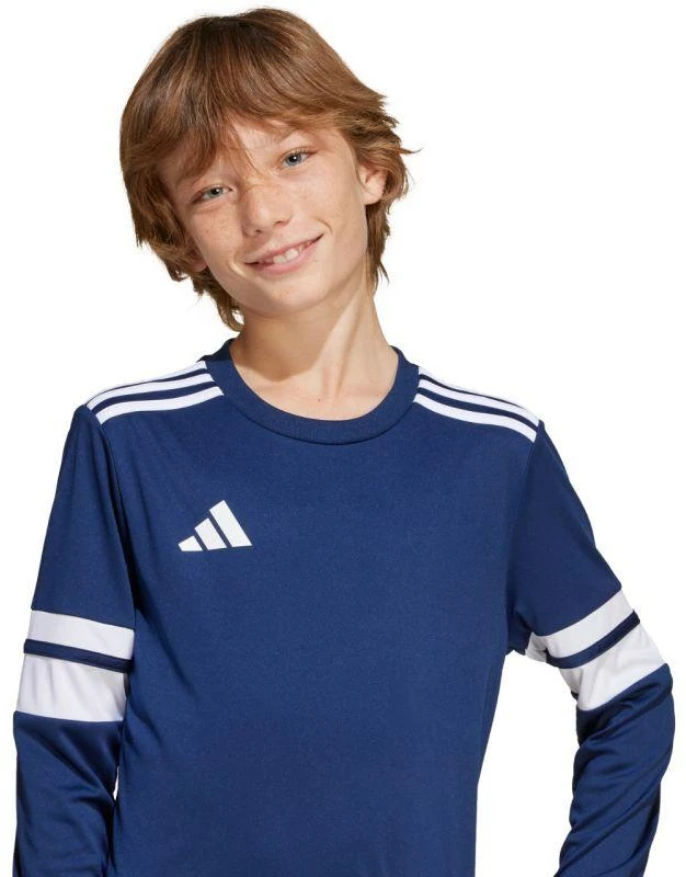 adidas Squadra 25 vaikiški marškinėliai ilgomis rankovėmis tamsiai mėlynos spalvos JJ0049