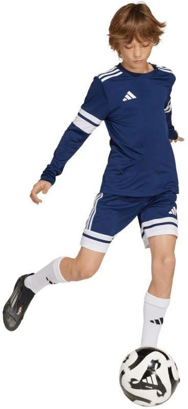 adidas Squadra 25 vaikiški marškinėliai ilgomis rankovėmis tamsiai mėlynos spalvos JJ0049