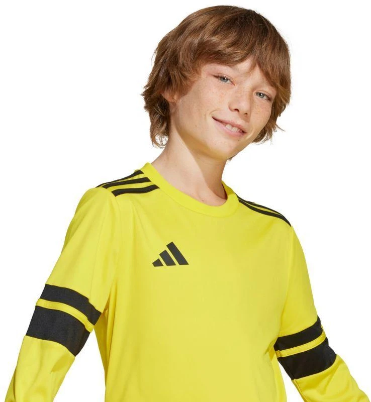 adidas Squadra 25 vaikiški marškinėliai ilgomis rankovėmis geltoni JJ0043