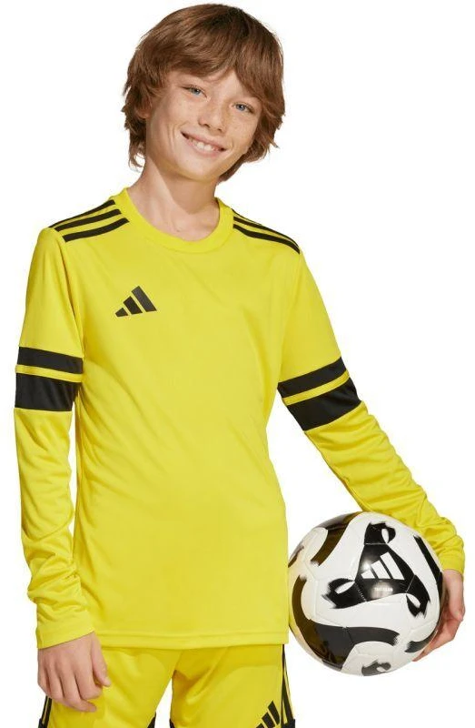 adidas Squadra 25 vaikiški marškinėliai ilgomis rankovėmis geltoni JJ0043
