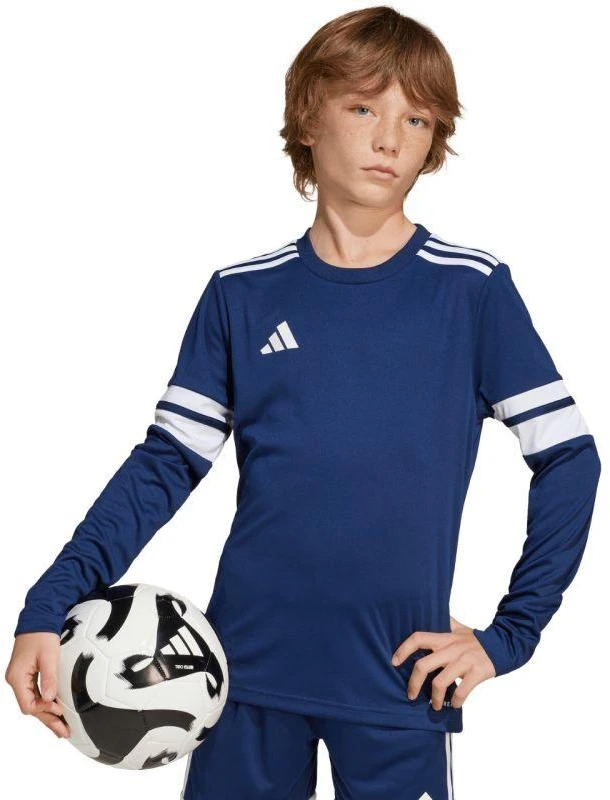 adidas Squadra 25 vaikiški marškinėliai ilgomis rankovėmis tamsiai mėlynos spalvos JJ0049