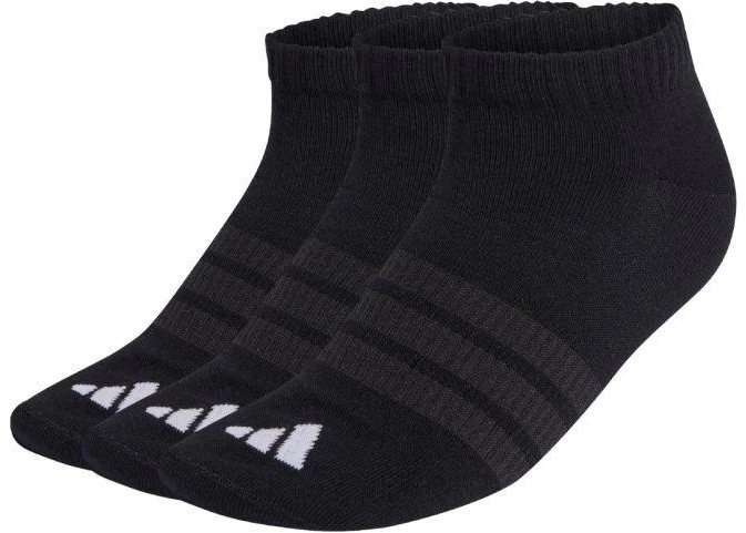 Adidas Thin & Light Essentials žemo kirpimo 3 poros kojinių, juodos KC9628