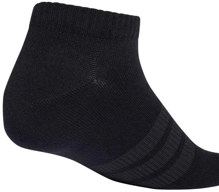 Adidas Thin & Light Essentials žemo kirpimo 3 poros kojinių, juodos KC9628