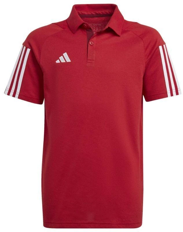 adidas Tiro 23 Competition Cotton Polo marškinėliai vaikams raudoni HI4715