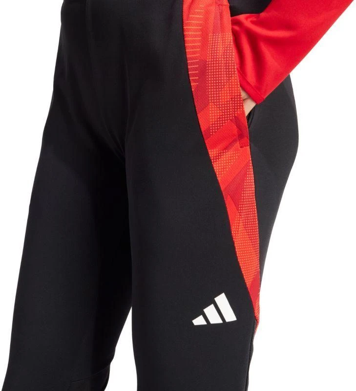 adidas Tiro 24 Varžybų treniruočių kelnės moterims, juodos ir raudonos, IS1637