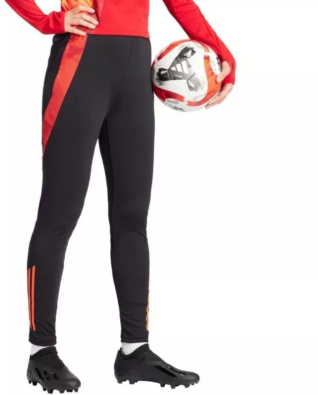adidas Tiro 24 Varžybų treniruočių kelnės moterims, juodos ir raudonos, IS1637