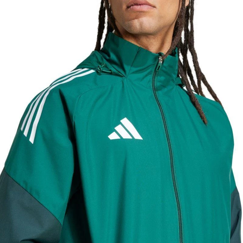 adidas Tiro 25 Varžybų Vyriška striukė atspari visoms oro sąlygoms Žalia JI8936