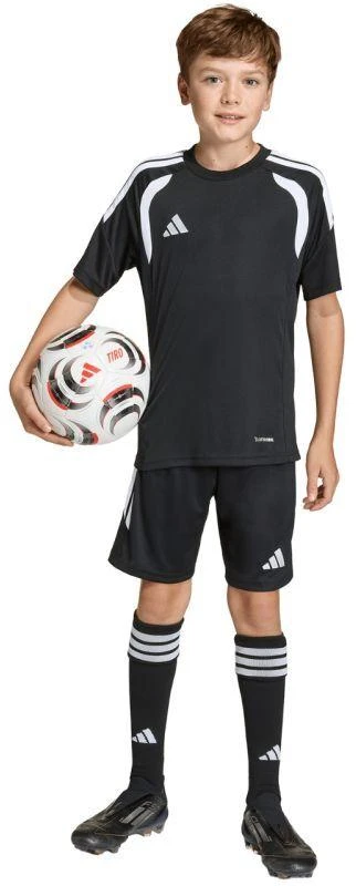 adidas Tiro 26 futbolo marškinėliai vaikams juodi KB1319