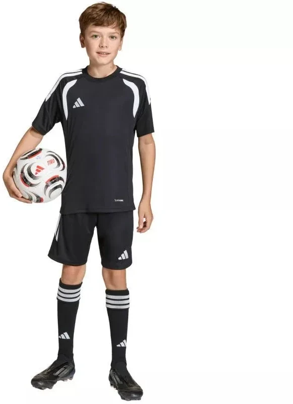 adidas Tiro 26 futbolo marškinėliai vaikams juodi KB1319
