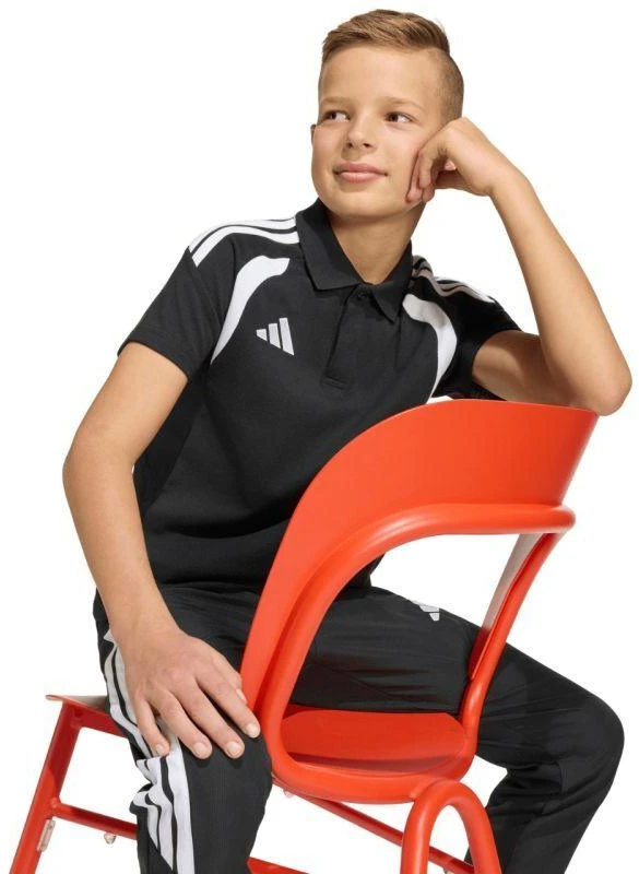 adidas Tiro 26 League polo marškinėliai vaikams, juodi, KF3407