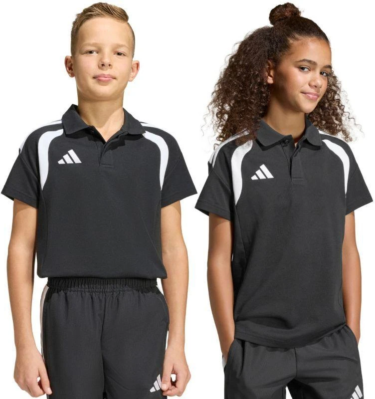 adidas Tiro 26 League polo marškinėliai vaikams, juodi, KF3407