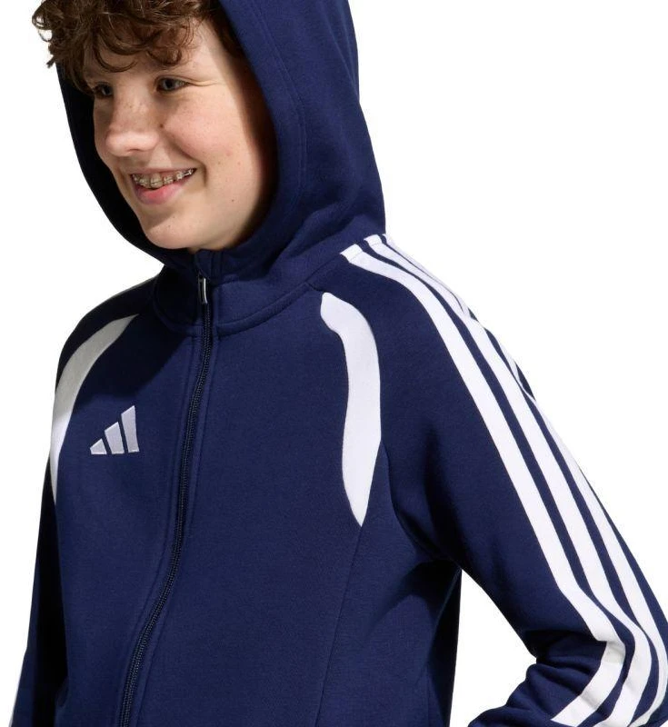 adidas Tiro 26 League sportinis džemperis su užtrauktuku vaikams, tamsiai mėlynas KF3322