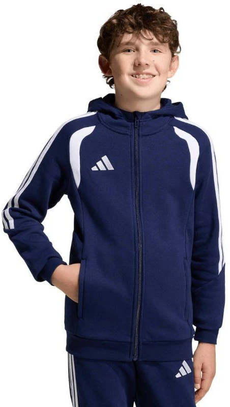 adidas Tiro 26 League sportinis džemperis su užtrauktuku vaikams, tamsiai mėlynas KF3322